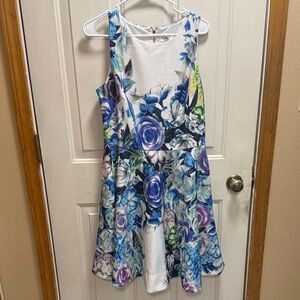 Eliza J Floral Plus Size Sleeveless Dress size 14